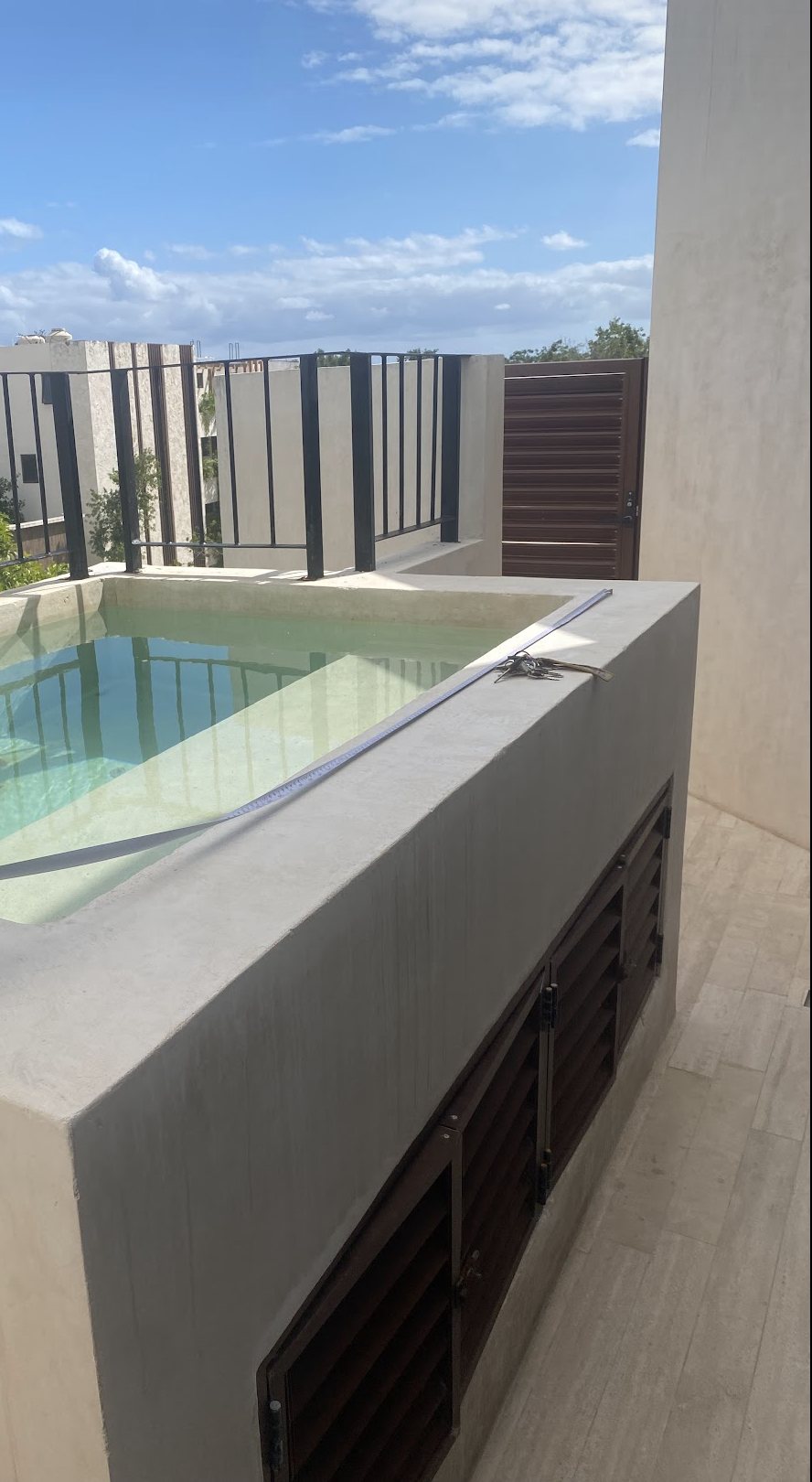 Rooftop plunge pool in Tulum after works